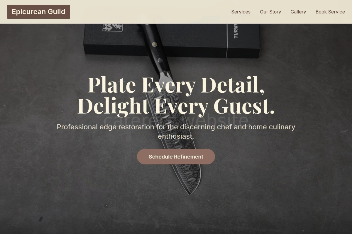 Plated-service Chef Knife