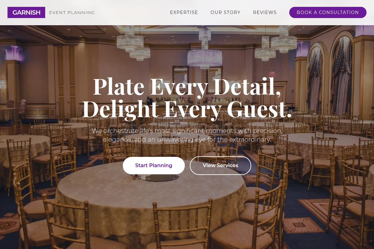 Garnish Event Planning